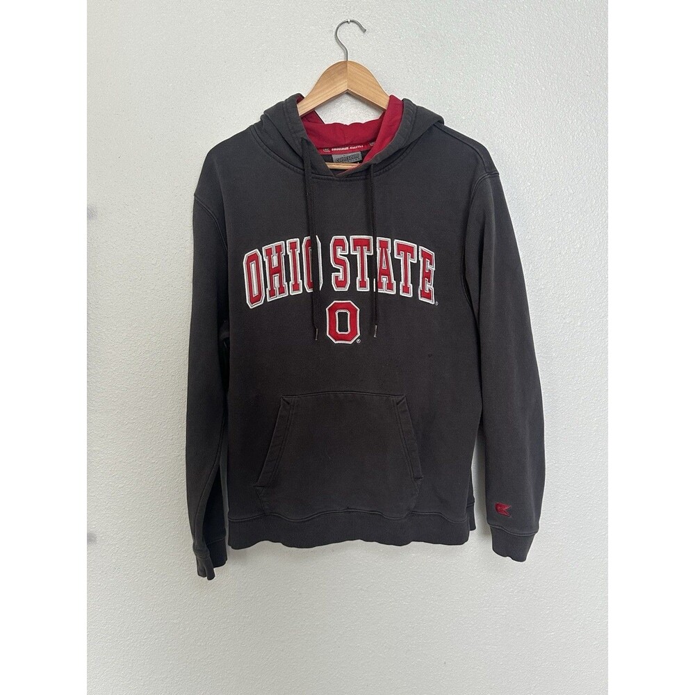 Vintage Colosseum Men Large The Ohio State Buckeyes Sweatshirt Black Hooded Vtg